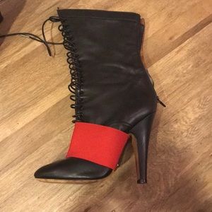 Givenchy lace up leather boots